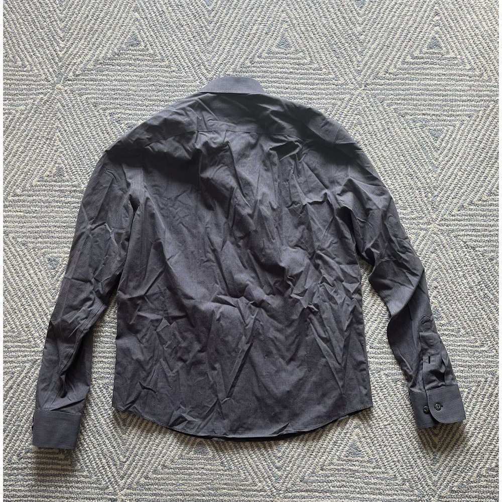 UNTUCKit Long‎ Sleeve Button Shirt - Gray Check - Medium - Picture 5 of 5